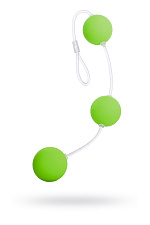 Шарики анальные Funny Balls на цепочке, пластик, зеленые