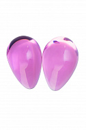 Вагинальные шарики Sexus из розового стекла, диаметр 3,2 см