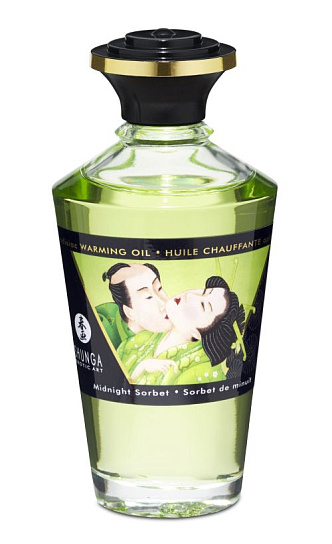 Согревающее масло Shunga со вкусом полночного щербета, 100 мл