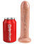 Strap On King Cock Uncut, телесный 17,8 см