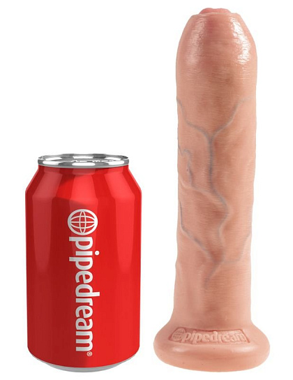 Strap On King Cock Uncut, телесный 17,8 см