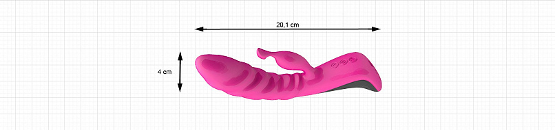 Вибромассажер с волнообразными движениями, розовый Trigger, 20,1 см