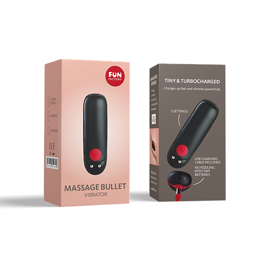 Мощная перезаржаемая вибропуля Bullet, черная