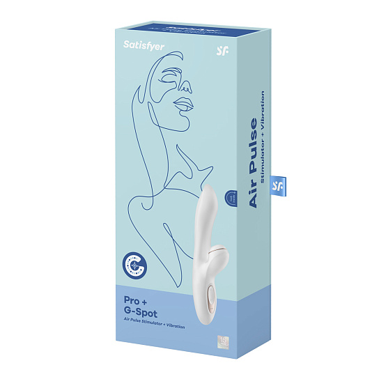 Вибратор Satisfyer Pro + G-Spot Rabbit с вакуумно-волновым стимулятором Вибратор Satisfyer Pro + G-Spot Rabbit с вакуумно-волновым стимулятором