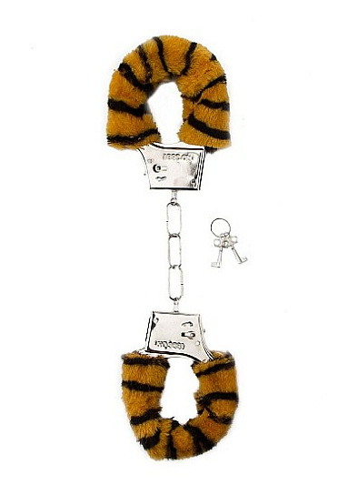 Плюшевые наручники FURRY HANDCUFFS, тигровые