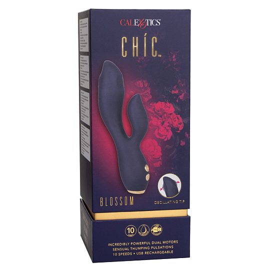 Вибратор со стимуляцией клитора CHIC LILAC, 15.75 см