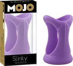 Сиреневая силиконовая насадка-эректор Mojo Slinky Penis Sleeve