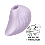 Вакуумно волновой стимулятор с вибрацией Satisfyer Pearl Diver, фиолетовый