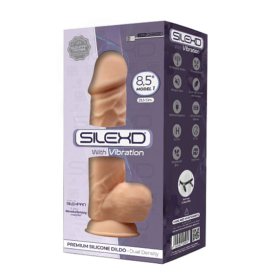 Дилдо с вибрацией Adrien Lastic SileXD Model 4 (8,5), телесный