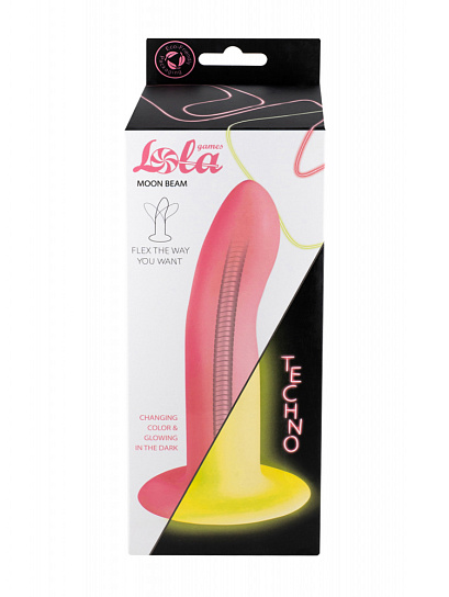 Фаллоимитатор с подсветкой Lola Games Techno Moon Beam, розовый