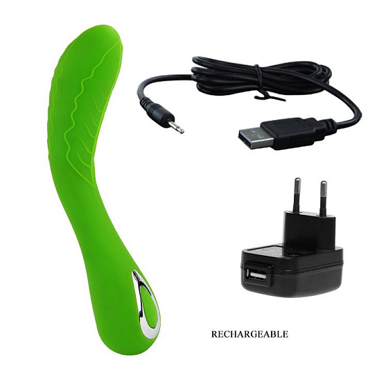 Вибромассажер RUSH LOVE немного изогнутой формы