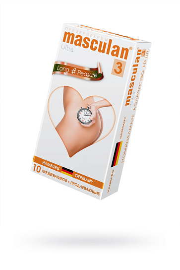 Продлевающие презервативы MASCULAN ULTRA 3 с пупырышками, 10 шт