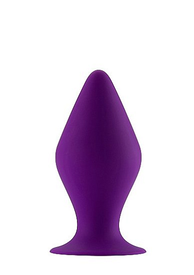 Анальная пробка с основанием, фиолетовая