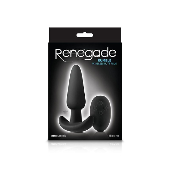 Анальная вибропробка с пультом Wireless Plug, черная