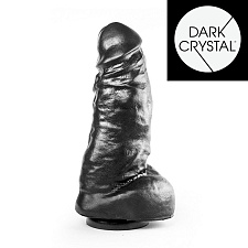 Фаллоимитатор-гигант Dark Crystal Black 46, черный 25,5 см