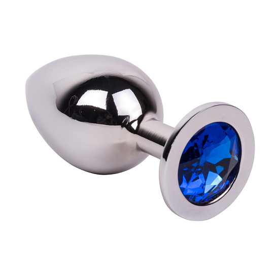 Большой плаг из стали с синим кристаллом