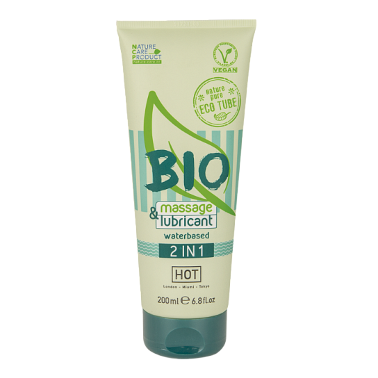 Массажный гель-лубрикант Hot Bio 2-in-1, 200 мл