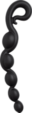 Анальная елочка премиум класса BendyBeads, цвет черный