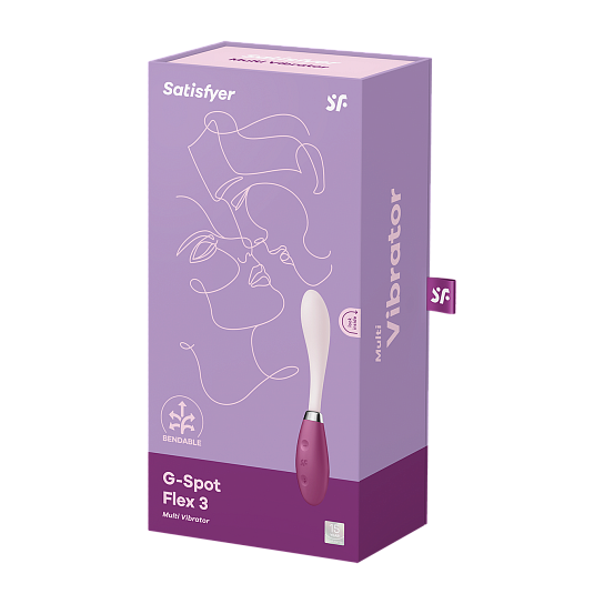 Гибкий вибратор для точки G Satisfyer G-Spot Flex 3, красно-розовый