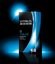 Латексные прозрачные презервативы со смазкой Vitalis Premium Natural