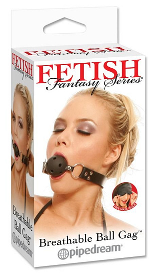 Кляп для БДСМ игр Breathable Ball Gag, черный