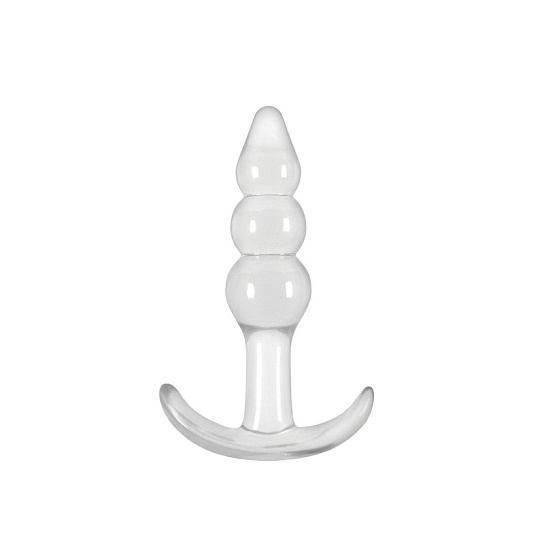 Jelly Rancher T-Plug - анальная пробка рельефная, прозрачная