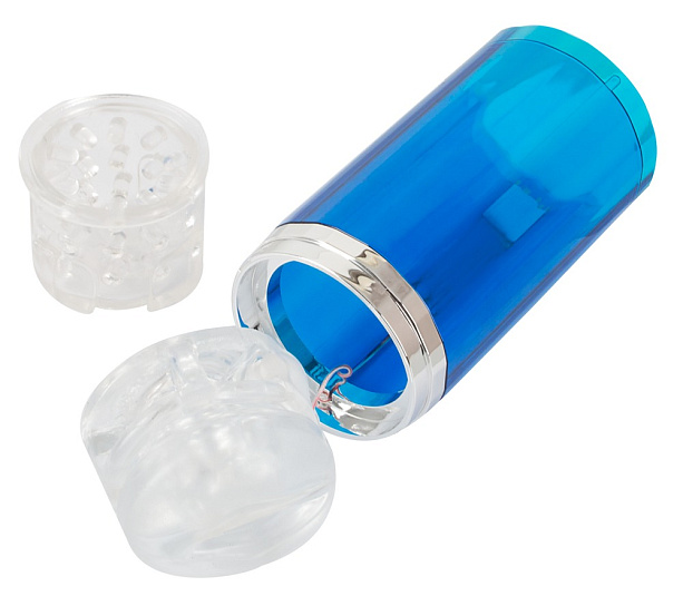 Мастурбатор с тремя функциям: ротация, вибрация и эффект посасывания