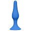 Силиконовая анальная пробка Slim Anal Plug размер M, синяя