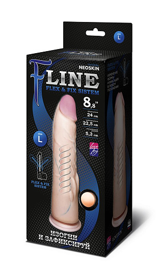 Фаллос Неоскин на присоске F Line 88", 22,5 см