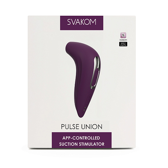 Вакуумно-волновой стимулятор клитора с мобильным приложением Svakom Pulse Union, фиолетовый