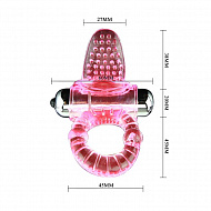 Эрекционное кольцо Sweet Vibration Ring с язычком для клитора