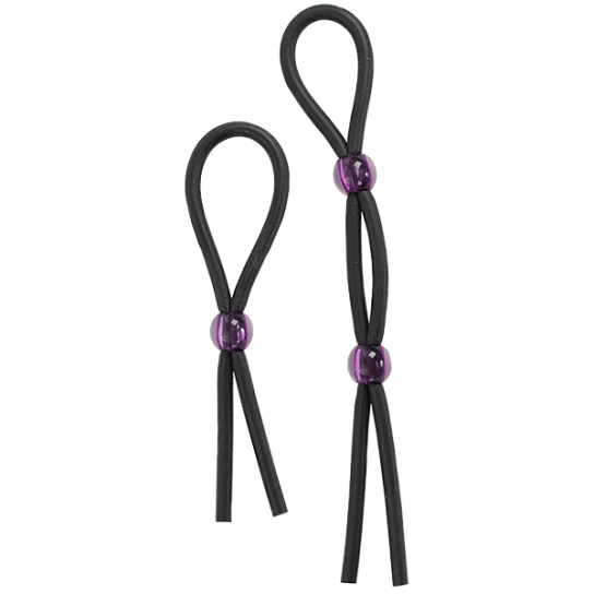 Эрекционные лассо 2 шт Silicone Cock Ties Black