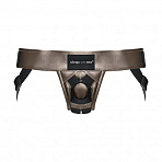 Элегантные трусики для страпона Strap-on-me Harnais Leather Desirous, веган-кожа