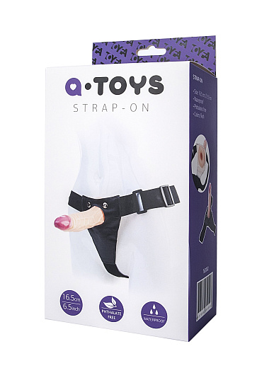 Фаллоимитатор анатомической формы ToyFa A-toys с ремнями , 16 см