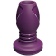 Анальная силиконовая пробка с отверстием Stretch Medium, сиреневая