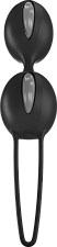 Вагинальные шарики Smartballs Duo из силикона для тренировки и массажа мышц, черные