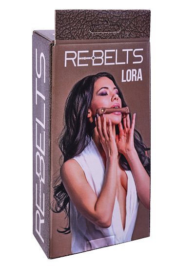 Кляп-трензель Lora Brown из кожи Rebelts, цвет коричневый