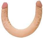 Двойной рельефный фаллоимитатор Lesbi Touch, 42 см