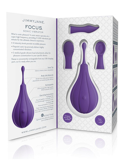 Супермощный локализованный вибростимулятор Focus Sonic Vibrator by JIMMYJANE