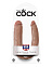 Фаллос двухголовый большой U-Shaped Large Double Trouble 17.8 см, загорелый