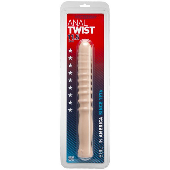 Doc Johnson Anal Twist - ребристый анальный стимулятор, 16 см