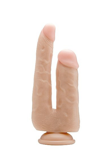 Двойной фаллоимитатор Realistic Cock 10", 16 см, телесный