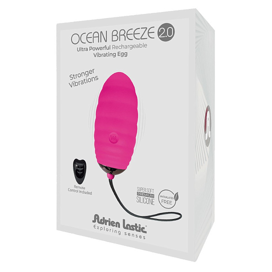 Виброяйцо с пультом управления Adrien Lastic Ocean Breeze 2.0, фуксия