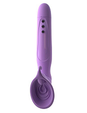 Вагинальная фиолетовая вибропомпа Fantasy Vibrating Roto Suck-Her