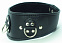 Широкий ошейник с хромированными заклепками