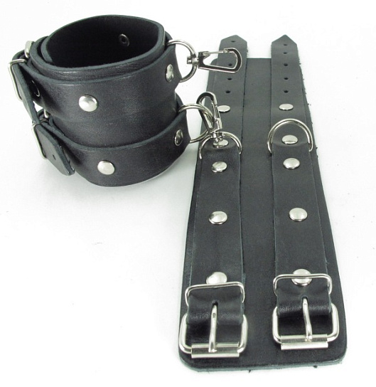 Оковы черные с двумя пряжками