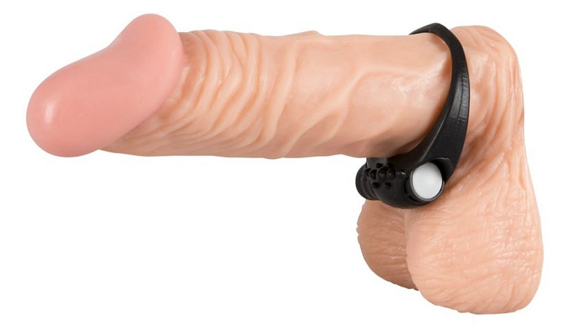 Виброкольцо силиконовое для пениса Stayer, черное