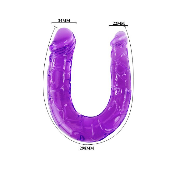 Двухголовый фаллоимитатор Double Dong Dolphin 29,8 см