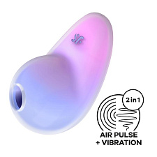 Вакуумно-волновой вибратор для клитора Satisfyer Pixie Dust, фиолетово-розовый