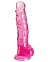 Фаллоимитатор с мошонкой на присоске King Cock Clear 8, розовый